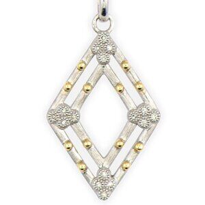 Jude Frances Mixed Metal Double Kite Pendant